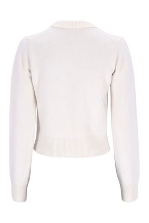 Cream white wool cardigan AMI | FKC171KN0071185