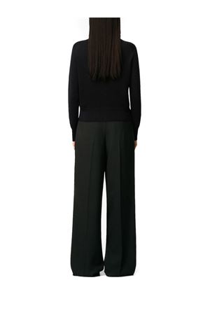 Cardigan in black merino wool knit AMI | FKC361001009