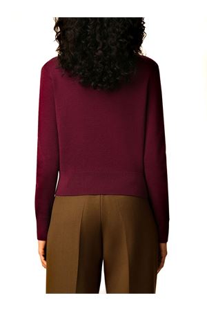 Maglione in maglia di lana merino bordeaux AMI | FKS826001696