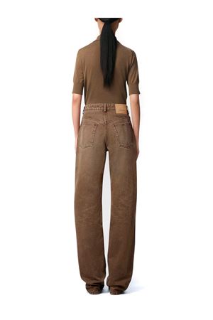 Jeans taglio ampio in twill di cotone marrone AMI | FTR450DE0112216