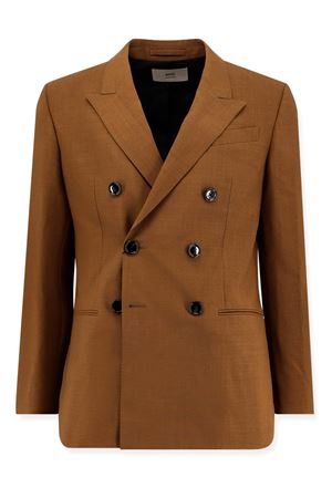 Giacca doppiopetto in twill di lana leggera AMI | HBV006WV0066216