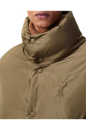 Bronze Down jacket in technical taffetas AMI | HJK818PL0039298