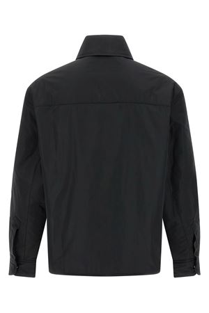 Giacca-camicia imbottita in taffetà tecnico nero AMI | HJK829PL0039001