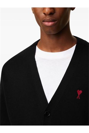 Cardigan in maglia in lana nero AMI | HKC361001009