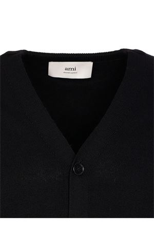 Cardigan in maglia in lana nero AMI | HKC3610010180