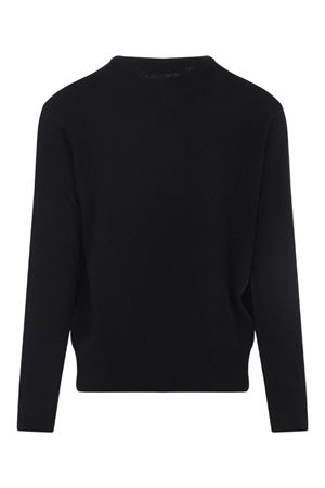 Black merino wool knit sweater AMI | HKS8260010180