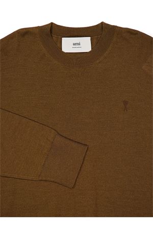 Maglione in lana marrone AMI | HKS834KN0066216