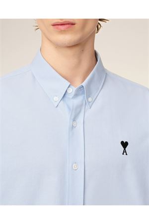 Light blue cotton shirt AMI | HSH763CO0031450