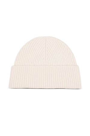Beanie in white felted merino wool knit AMI | UBO006018151