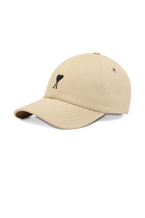 Cappellino ricamato Ami de Coeur beige AMI | UCP265AW0041229