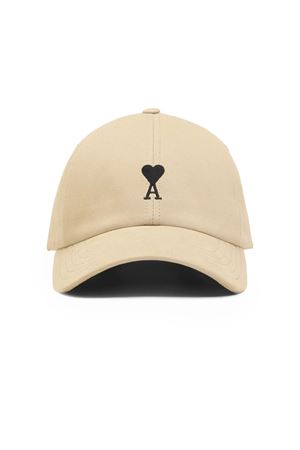 Cappellino ricamato Ami de Coeur beige AMI | UCP265AW0041229