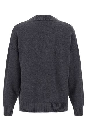 Cardigan in maglia di lana merino infeltrita grigio AMI | UKC3670180504