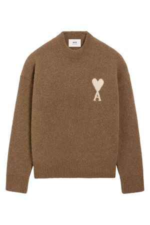 Maglione in alpaca marrone AMI | UKS836KN0135217