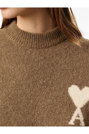 Maglione in alpaca marrone AMI | UKS836KN0135217