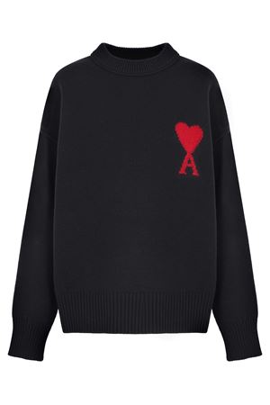 Black wool sweater AMI | UKS838018009