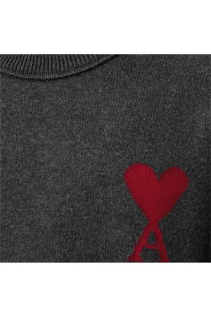 Maglione in lana grigio AMI | UKS838018084