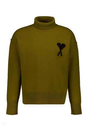 Bronze virgin wool turtleneck sweater AMI | UKS8390182988