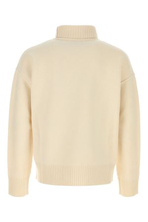 Maglione in pura lana vergine panna AMI | UKS839018W154