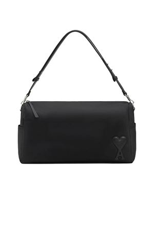 Borsa Marcel grande in tela di nylon nera AMI | ULL706AW0001W001