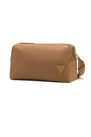 Borsa Marcel grande in tela di nylon marrone AMI | ULL706AW0001W216