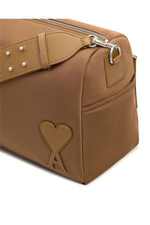 Borsa Marcel grande in tela di nylon marrone AMI | ULL706AW0001W216