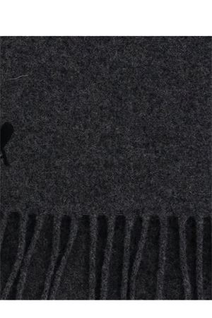 Grey wool scarf with fringes AMI | USF677334050