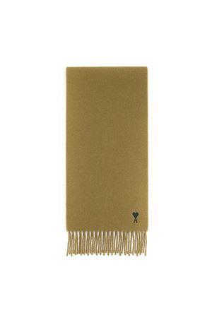Green wool scarf with fringes AMI | USF677334298