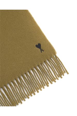 Green wool scarf with fringes AMI | USF677334298