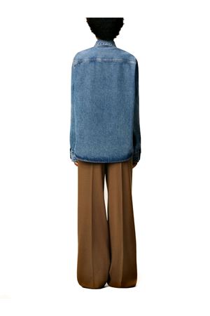 Camicia button down in cotone blu AMI | USH786DE0056480