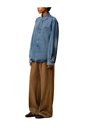 Camicia button down in cotone blu AMI | USH786DE0056480