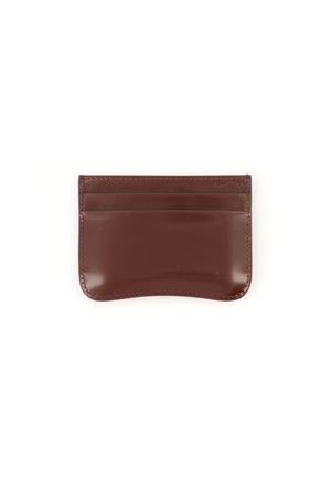 Paris card case in burgundy glazed leather AMI | USL706AL0139692