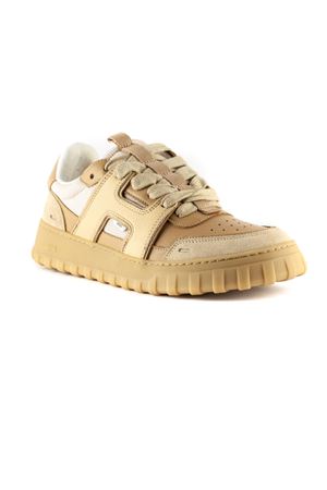 Low top lace up sneakers in smooth leather AMI | USN504AL0127113