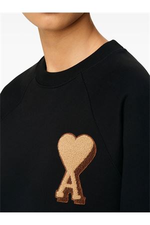 Sweatshirt in heavy loopback cotton fleece AMI | USW771747001