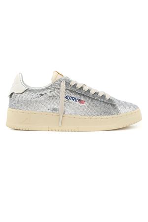 Dallas Low 'Sparkling' Sneakers Sparkling In Silver And Whitesequins AUTRY | ADLWTI05SILVERWHT