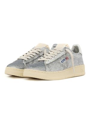 Dallas Low 'Sparkling' Sneakers Sparkling In Silver And Whitesequins AUTRY | ADLWTI05SILVERWHT