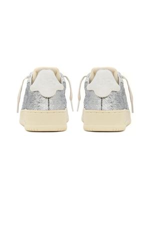 Dallas Low 'Sparkling' Sneakers Sparkling In Silver And Whitesequins AUTRY | ADLWTI05SILVERWHT