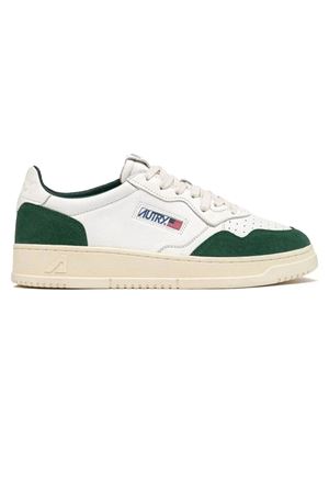 Sneakers Medalist Low In Pelle Bianca e Verde AUTRY | AULMGS42WHTBOTTLE