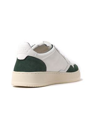 Medalist Low Sneakers In White Leather And Green AUTRY | AULMGS42WHTBOTTLE