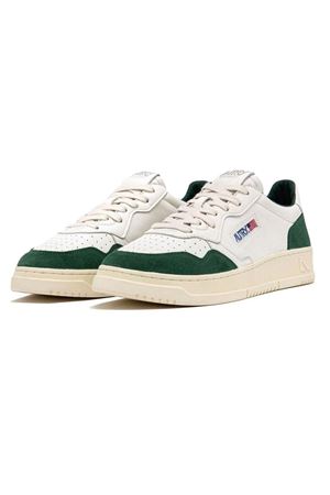 Medalist Low Sneakers In White Leather And Green AUTRY | AULMGS42WHTBOTTLE