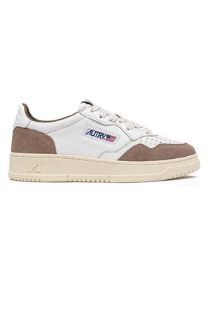Sneakers Medalist Low In Pelle Bianca e Marrone AUTRY | AULMGS43WHTTOBACCO
