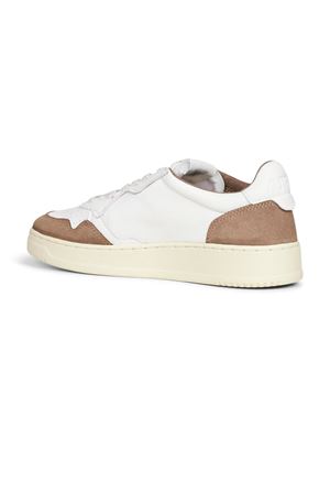 Sneakers Medalist Low In Pelle Bianca e Marrone AUTRY | AULMGS43WHTTOBACCO