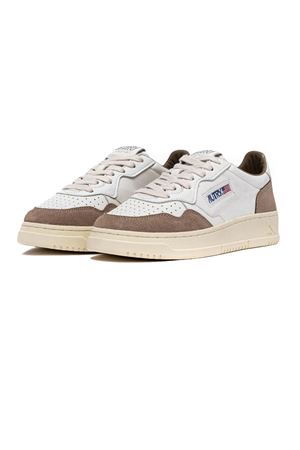 Sneakers Medalist Low In Pelle Bianca e Marrone AUTRY | AULMGS43WHTTOBACCO