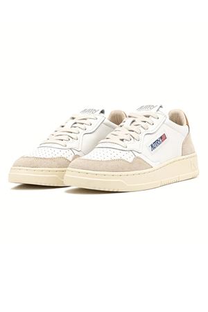 White and Brown Medalist Low Sneakers AUTRY | AULMLS02WHTBRNSUG