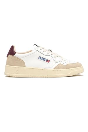 White and Burgundy Medalist Low Sneakers AUTRY | AULMLS03WHTBURGUND