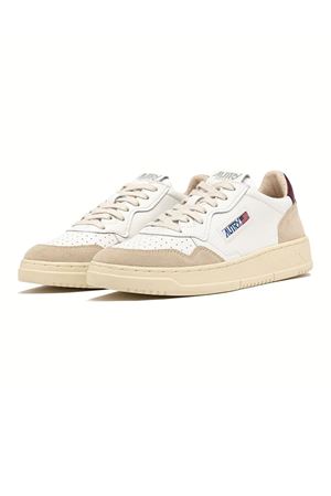 White and Burgundy Medalist Low Sneakers AUTRY | AULMLS03WHTBURGUND