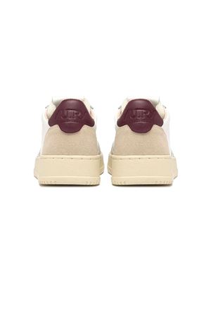 White and Burgundy Medalist Low Sneakers AUTRY | AULMLS03WHTBURGUND