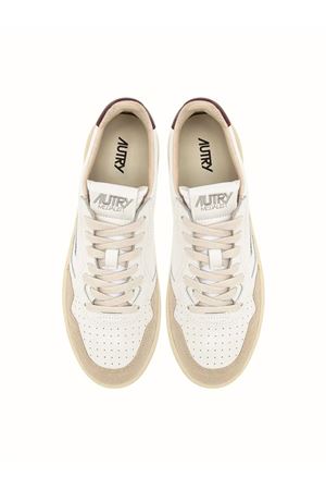 White and Burgundy Medalist Low Sneakers AUTRY | AULMLS03WHTBURGUND
