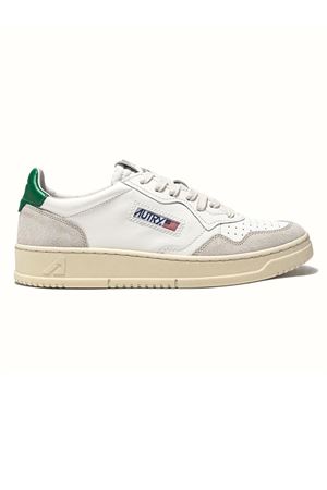 Medalist Low Sneakers In White And Amazon Leather And Beige Suede AUTRY | AULMLS23WHTAMAZ