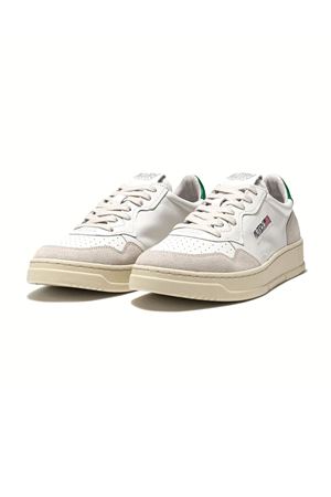 Medalist Low Sneakers In White And Amazon Leather And Beige Suede AUTRY | AULMLS23WHTAMAZ