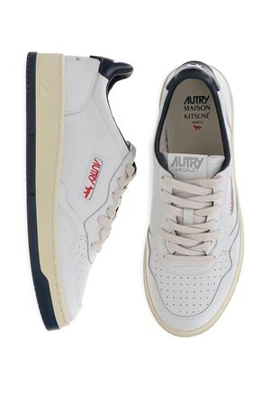 White leather Autry x Maison Kitsuné sneakers AUTRY | AULMMK01WHTBLU